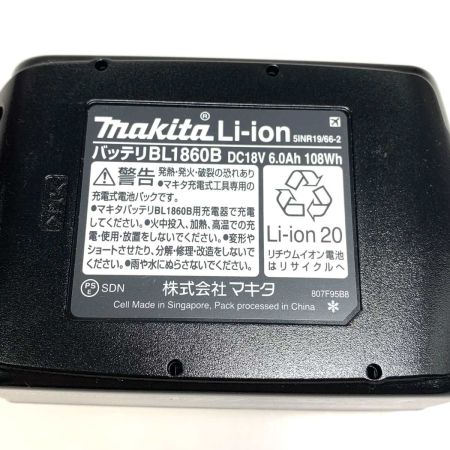  MAKITA マキタ 工具関連用品 バッテリー 18v 6.0Ah BL1860B ブラック