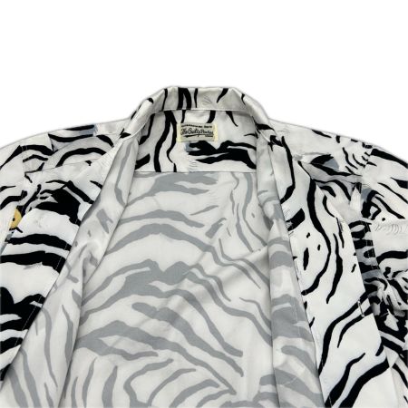 WACKO MARIA ワコマリア メンズ ハワイアンシャツ SIZE M   レーヨン タイガー ホワイト