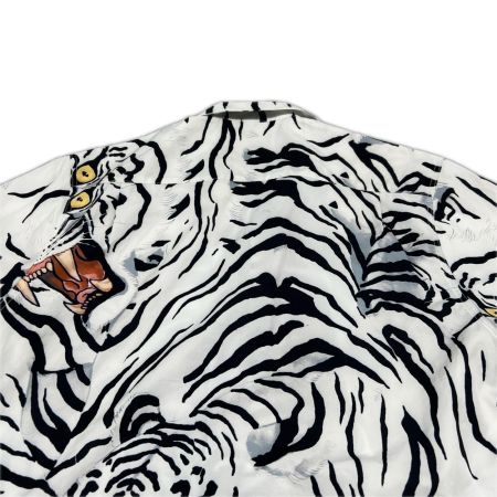 WACKO MARIA ワコマリア メンズ ハワイアンシャツ SIZE M   レーヨン タイガー ホワイト