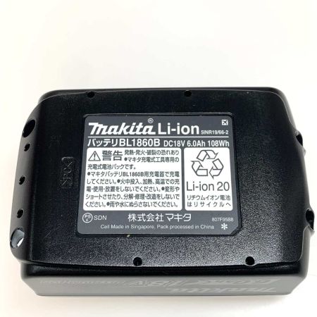 MAKITA マキタ 工具関連用品 バッテリー 18v 6.0Ah BL1860B ブラック