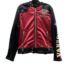 VANSON バンソン メンズ ライダースジャケット  SIZE L  ワインレッド Bランク