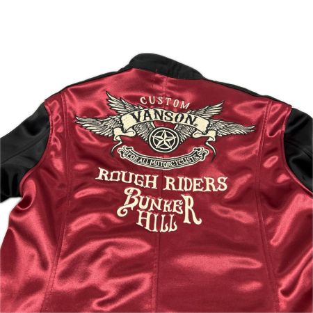 VANSON バンソン メンズ ライダースジャケット  SIZE L  ワインレッド