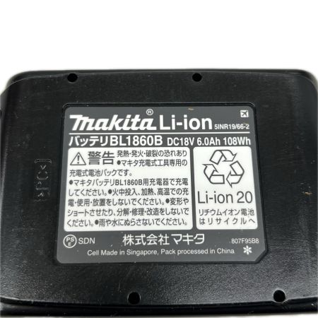 MAKITA マキタ 工具関連用品 バッテリー 18v 6.0Ah BL1860B ブラック