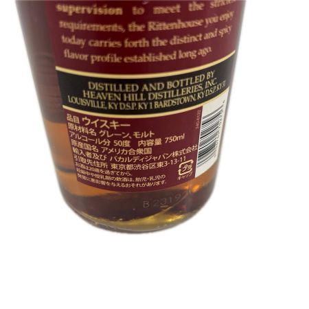蒸留酒類 ウィスキー 750ml リッテンハウス ライ 50% 未開栓