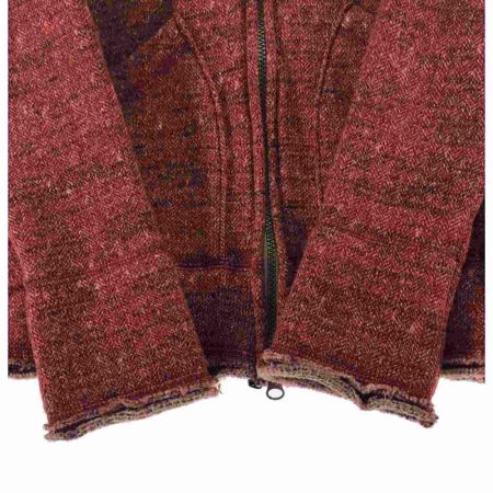  BURN OUT メンズ パーカー ジップパーカー サイズS レッド