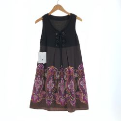 〇〇 PRIDE international プライド インターナショナル レディース ノースリーブワンピース サイズ38 ブラウン Aランク