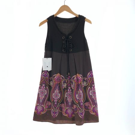  PRIDE international プライド インターナショナル レディース ノースリーブワンピース サイズ38 ブラウン