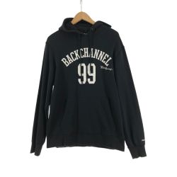 〇〇 BACK CHANNEL バックチャンネル メンズ パーカー プルオーバーパーカー サイズM ブラック×ホワイト Bランク