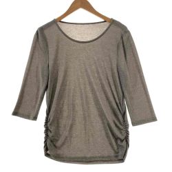 〇〇 Leilian レリアン レディース Tシャツ サイズ9 ブラウンラメ Bランク