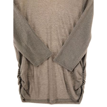  Leilian レリアン レディース Tシャツ サイズ9 ブラウンラメ