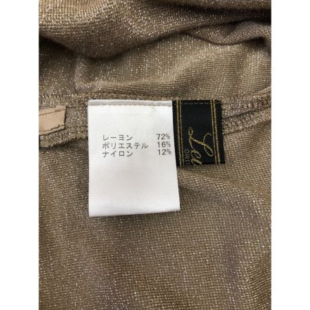  Leilian レリアン レディース Tシャツ サイズ9 ブラウンラメ