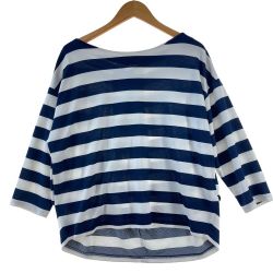 〇〇 Leilian レリアン カットソー　サイズ　13+ ホワイト×ネイビー Bランク