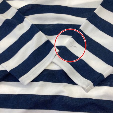  Leilian レリアン カットソー　サイズ　13+ ホワイト×ネイビー