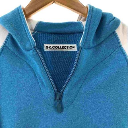  ITALIYA イタリヤ 伊太利屋 レディース パーカー サイズ9 スカイブルー×ホワイト