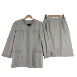 〇〇 Leilian レリアン レリアン スーツ サイズ7 ライトグレー Bランク