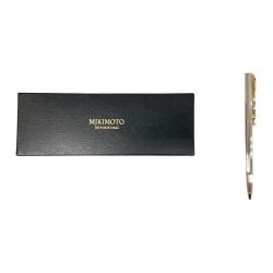 〇〇 MIKIMOTO ミキモト パール ボールペン  シルバー x ゴールド インク残量不明 Bランク