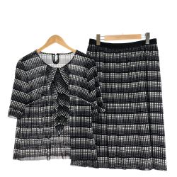 〇〇 Leilian レリアン レディース セットアップ サイズ13+ ブラック×ホワイト Bランク