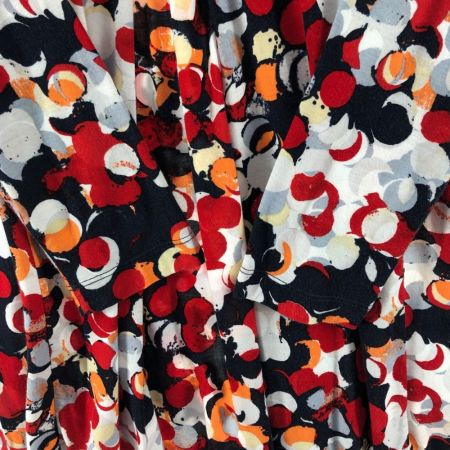  HIROKO BIS ヒロコ ビス レディース チュニック サイズ9 ホワイト×オレンジ×ネイビー