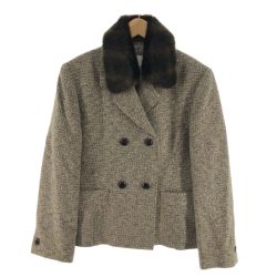 〇〇 CORDIER コルディア レディース ジャケット サイズ42 ファー付き ブラウン Bランク