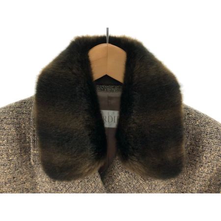  CORDIER コルディア レディース ジャケット サイズ42 ファー付き ブラウン