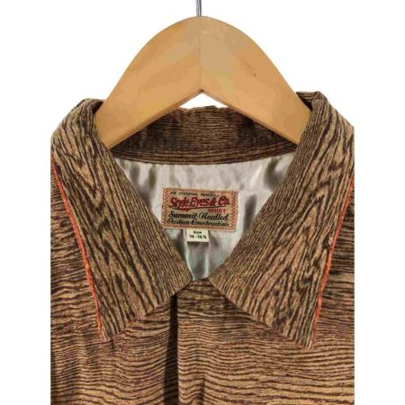  STYLE EYES スタイルアイズ メンズ シャツ サイズ16-16 1/2 ブラウン×ベージュ