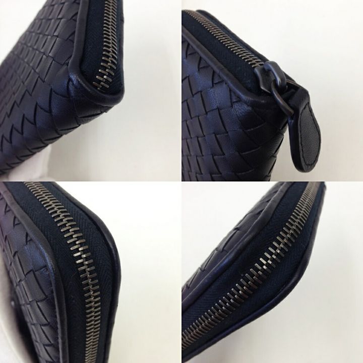 BOTTEGA VENETA ボッテガヴェネタ イントレチャート ラウンドファスナー 長財布 114076-V4651/1000  ブラック｜中古｜なんでもリサイクルビッグバン