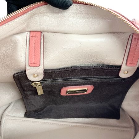  Ferragamo フェラガモ  バッグ ハンドバッグ ガンチーニ  レザー  コーラルピンク
