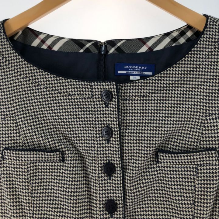 BURBERRY BLUE LABEL バーバリーブルーレーベル レディース ワンピース 千鳥格子 サイズ36  ブラック｜中古｜なんでもリサイクルビッグバン