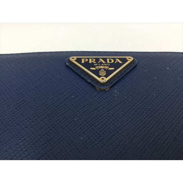 PRADA プラダ ラウンドファスナー 財布・長財布 1L506 ブルー｜中古｜なんでもリサイクルビッグバン