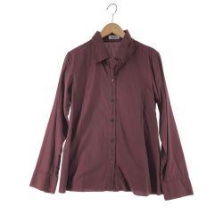 〇〇 HIROKO BIS ヒロコ ビス レディース シャツ ストライプ サイズ11 エンジ Bランク