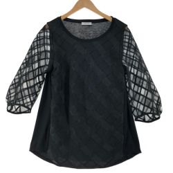 〇〇 UNSPECK レディース カットソー 7分袖カットソー  ブラック Bランク