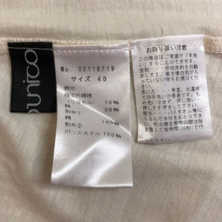  sensounico レディース Tシャツ 半袖Tシャツ サイズ40 アイボリー