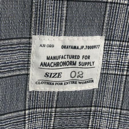  anachronorm アナクロノーム メンズ 半袖シャツ サイズ2 グレー