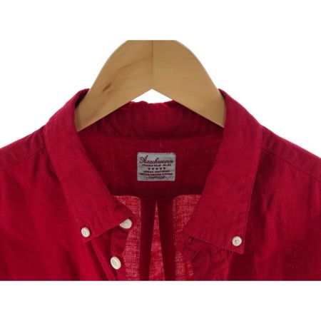  anachronorm アナクロノーム メンズ シャツ 7分袖シャツ サイズ2 レッド
