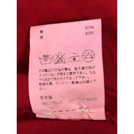  anachronorm アナクロノーム メンズ シャツ 7分袖シャツ サイズ2 レッド