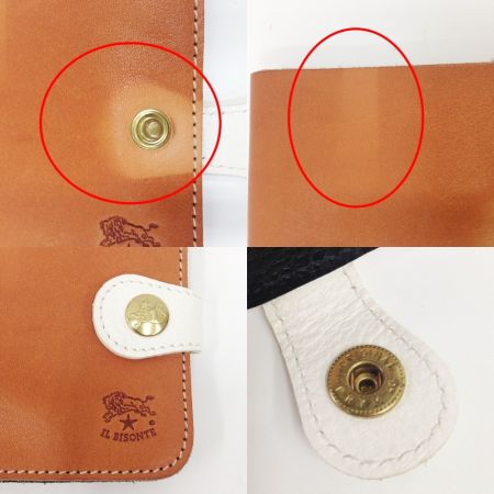  IL BISONTE イルビゾンテ ジャパンエクスクルーシブコレクションパート1 財布 キャメル×ホワイト x カーキ 現状渡し