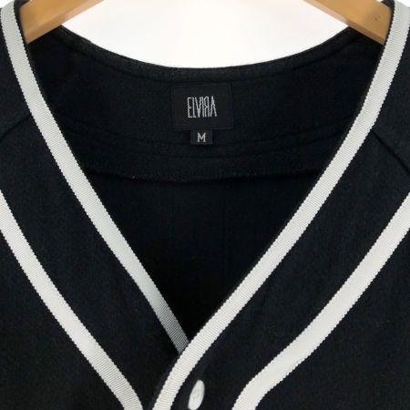  ELVIRA メンズ カットソー ベースボールシャツ サイズM  ブラック×ホワイト