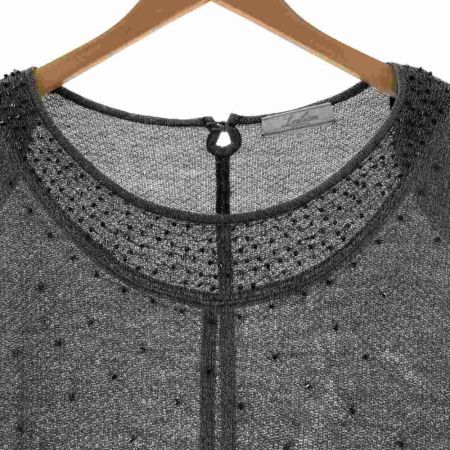  Leilian レリアン レディース ワンピース 半袖 サイズ13+ チャコールグレー