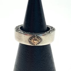 〇〇 ARIZONA FREEDOM アリゾナフリーダム 太陽神 唐草 K18 SILVER 刻印 9号 リング  シルバー  x ゴールド Bランク