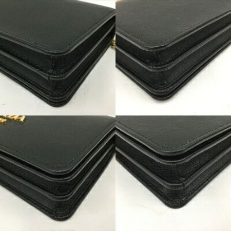  PRADA プラダ チェーンウォレット サフィアーノ  1BP006 ブラック
