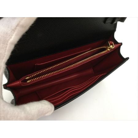  PRADA プラダ チェーンウォレット サフィアーノ  1BP006 ブラック