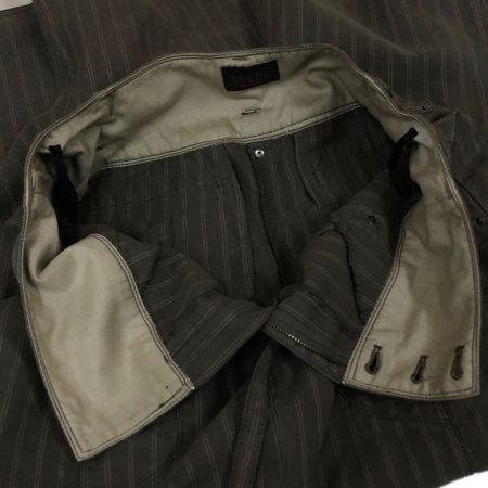  TRUNK レディース セットアップ ストライプ ベスト×ロングスカート サイズ38 カーキ