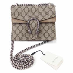 〇〇 GUCCI グッチ GGスプリーム  ディオニュソス ショルダーバッグ ミニ ストラクチャード バッグ 421970 グレー Aランク