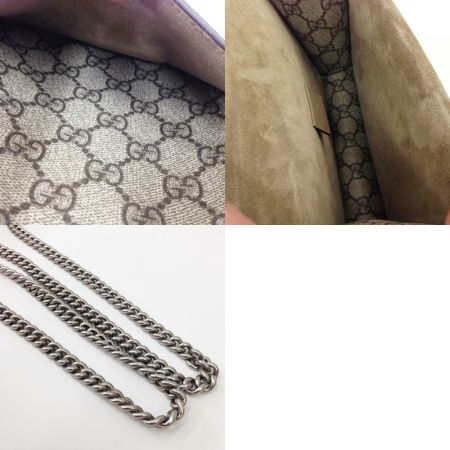  GUCCI グッチ GGスプリーム  ディオニュソス ショルダーバッグ ミニ ストラクチャード バッグ 421970 グレー