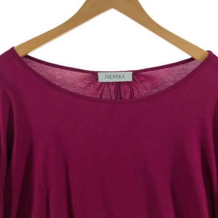  Leilian レリアン レディース カットソー バルーン袖 サイズ13+ パープル