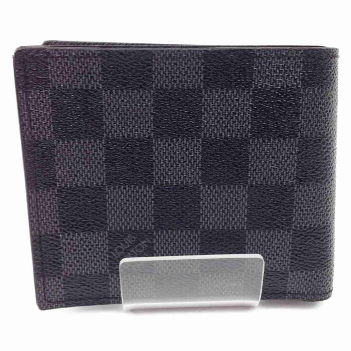 ルイヴィトン マルコ ダミエ グラフィット 二つ折り財布 ブラック グレー LOUIS VUITTON ルイヴィトン マルコ ダミエ・グラフィット 二つ折り