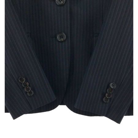  Leilian レリアン レディース スーツ ストライプ サイズ9 ネイビー