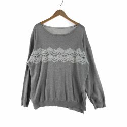 〇〇 Leilian レリアン レディース トレーナー サイズ13+ グレー Cランク