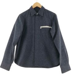 〇〇 FAT エフエーティ メンズ シャツ サイズTITCH ネイビー×ホワイト Bランク