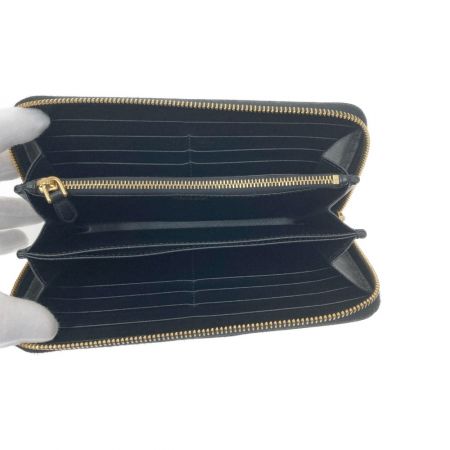  PRADA プラダ ラウンドファスナー財布 サフィアーノ 1M506 ブラック
